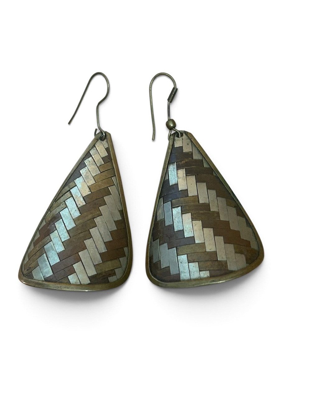 Vintage Woven Mixed Metal Earrings